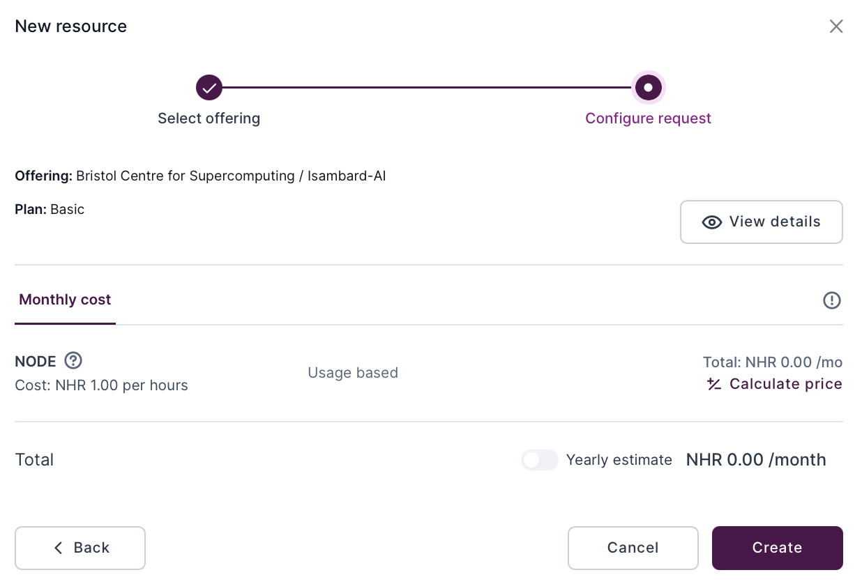 Screenshot showing Configure request dialog